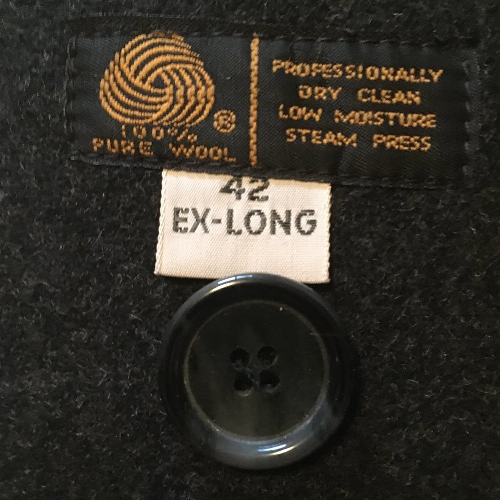 Vintage London Fog 100% Wool Overcoat Extra Long 42 - Picture 11 of 15